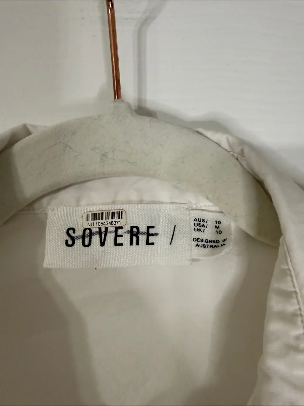Sovere White Ruched Cotton Button-Up Top - Picture 3 of 7